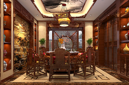 聊城温馨雅致的古典中式家庭装修设计效果图