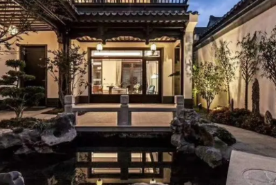 聊城现代中式别墅的庭院设计如此美丽
